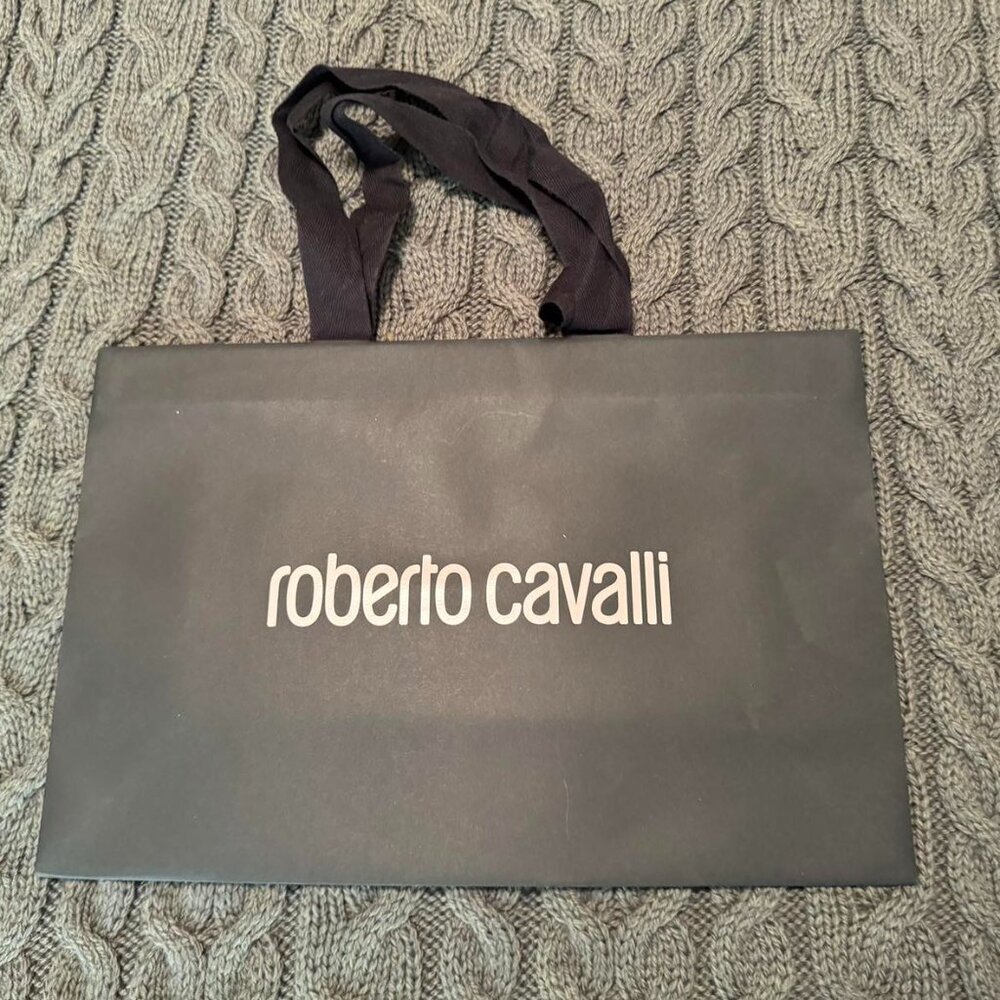 Genuine Roberto Cavalli Paper Gift Shopping Bag from Italy